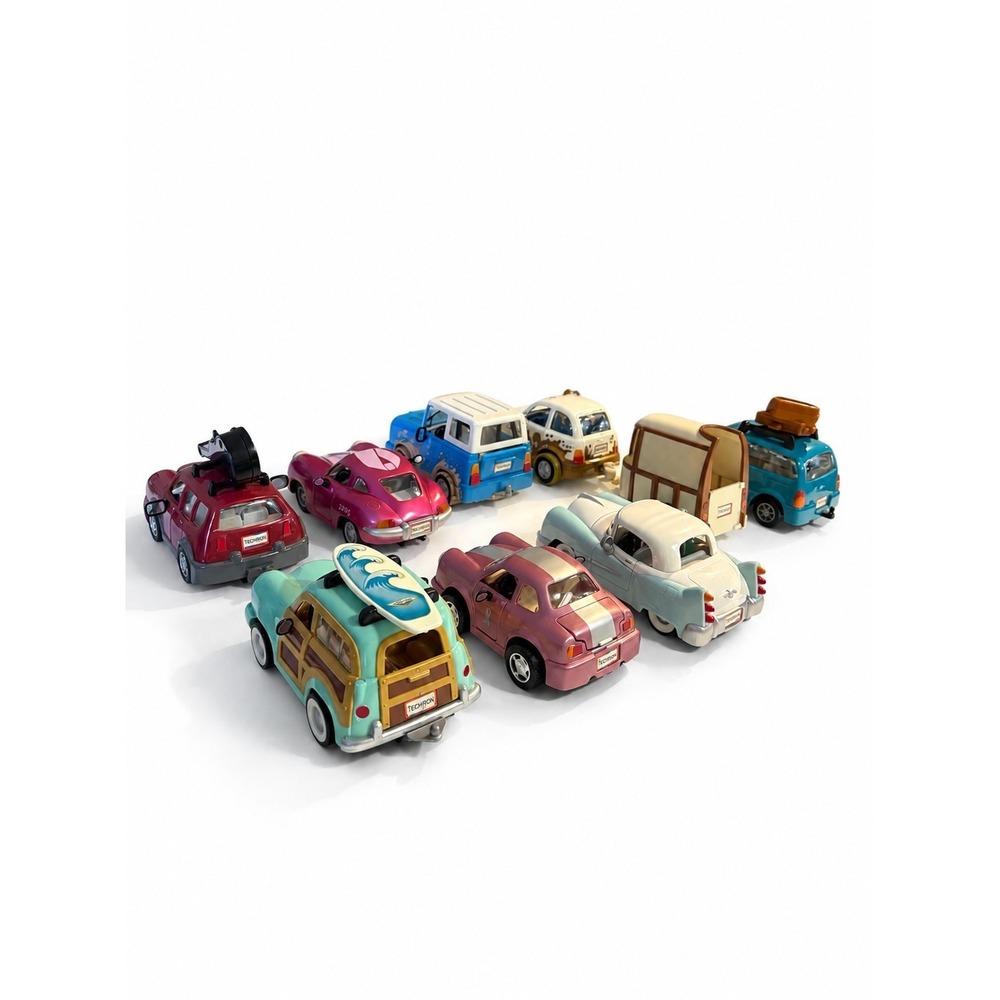 Chevron Cars Lot of 13 Toy Cars w/ Pig & Horse Figures Techron Collectible - Picture 2 of 12